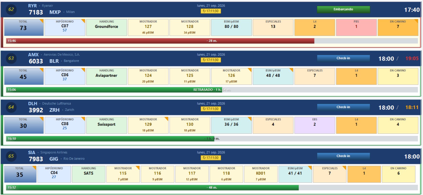 Aplicación de escritorio de FlightSort (Windows) — ficha clásica